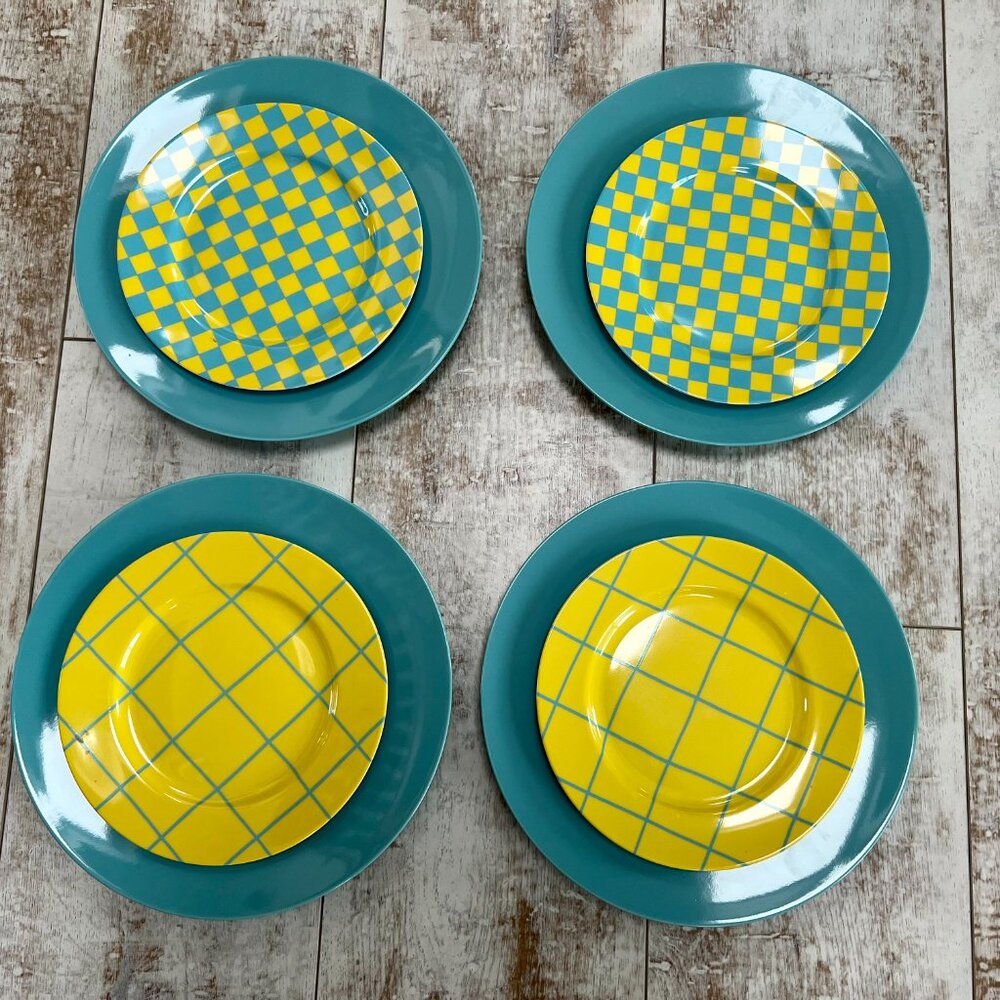 FIRM! Vintage Fitz and Floyd Fine Porcelain Salad/Dessert Plates (4)